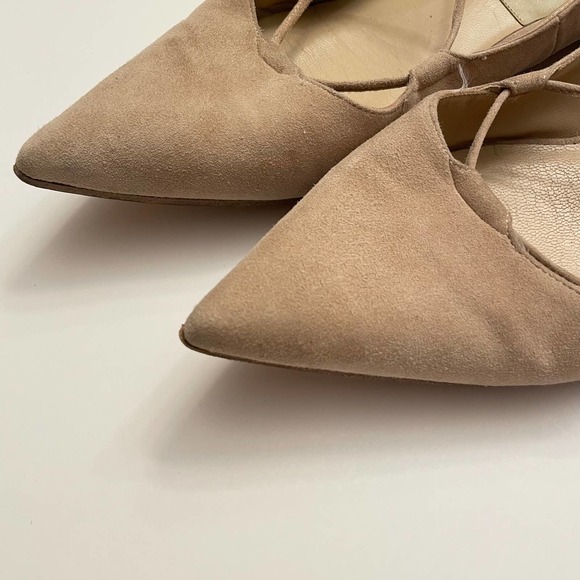 Michael Kors Collection Kallie Lace Up Pointed Toe Suede Ballet Flats Size 40.5 - Picture 5 of 11